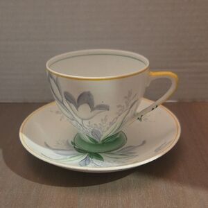 Floral Teacup and Saucer Set